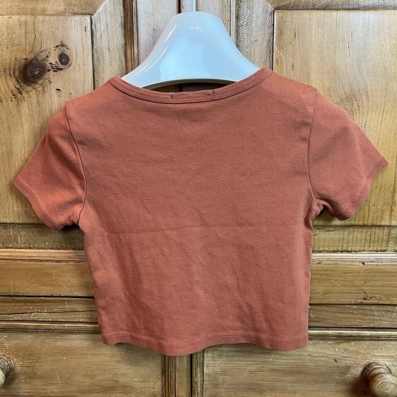 SHROOM Baby Crop Tee, Terracotta Cotton, Size M - Picture 2 of 6